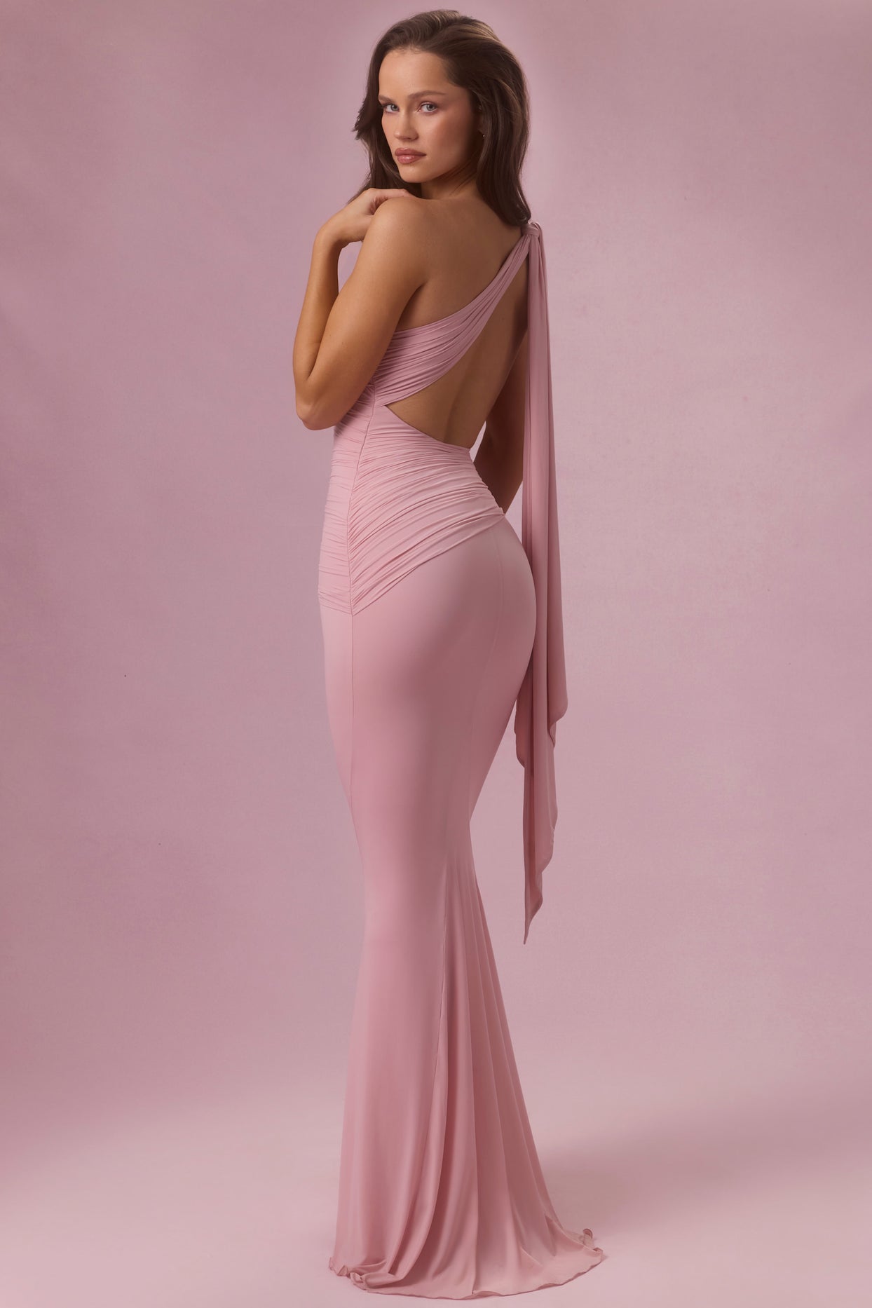Jersey Bridesmaid Dress in Blush Pink - 6