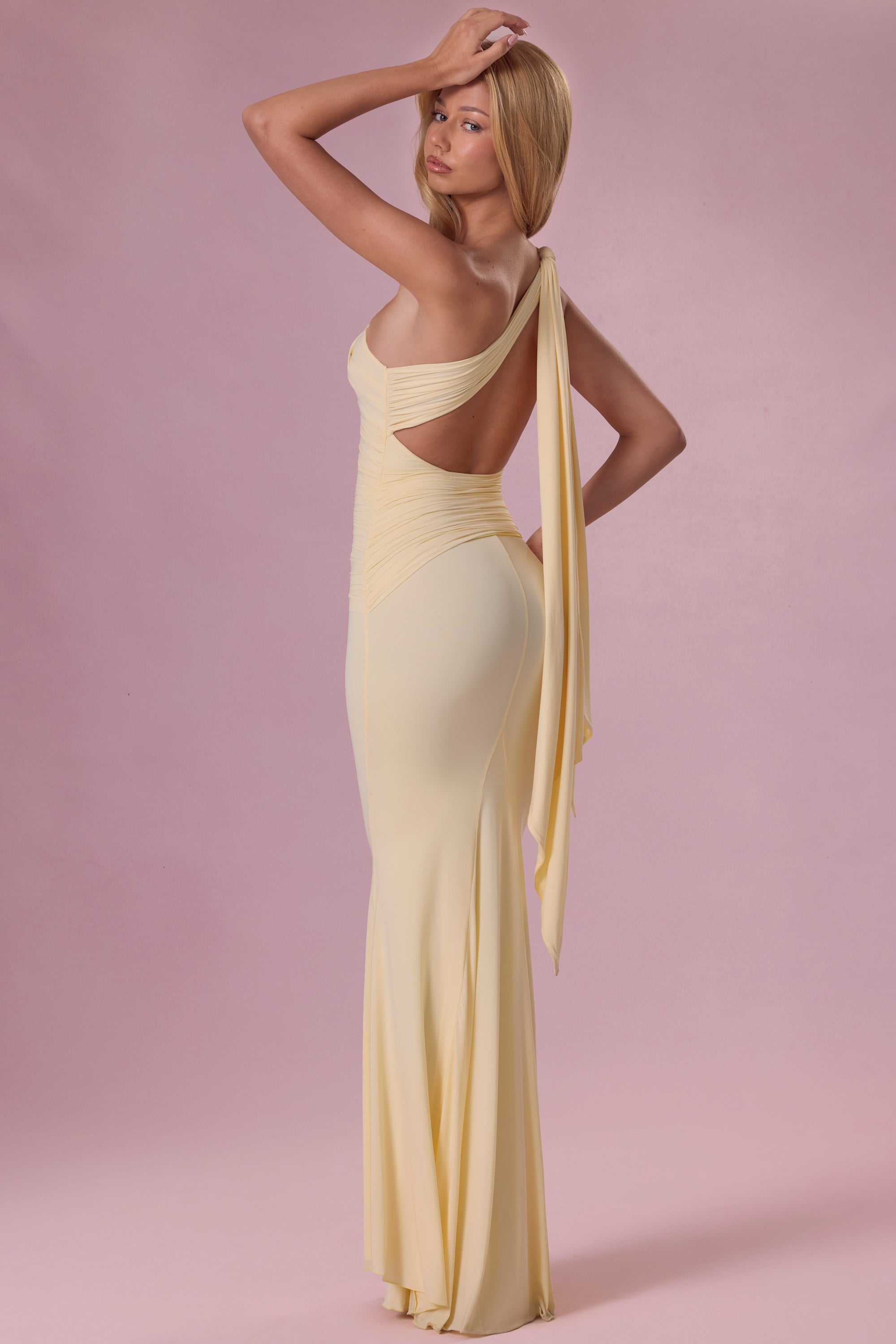 Jersey Bridesmaid Dress in Butter - M