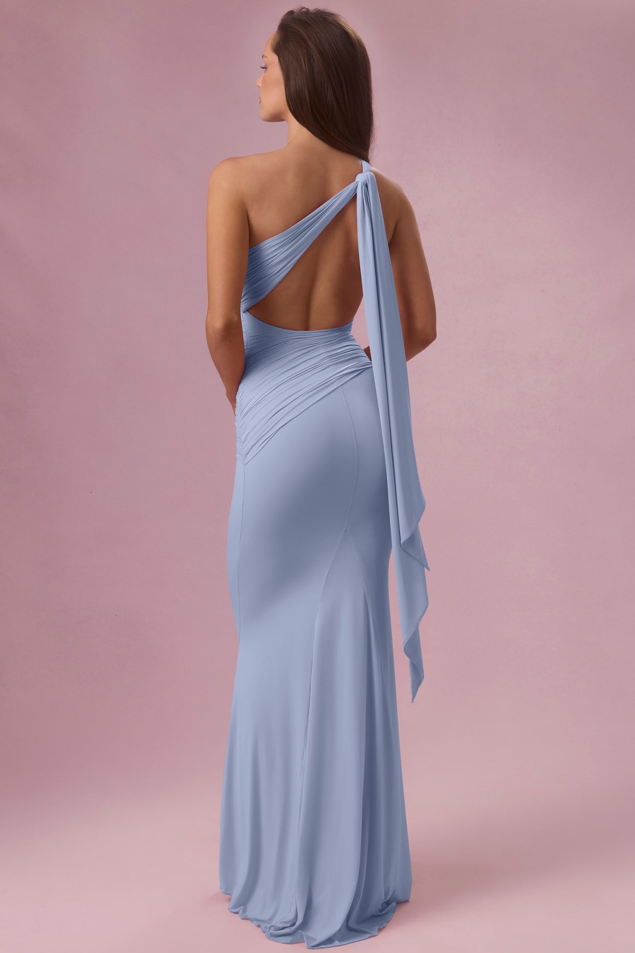 Jersey Bridesmaid Dress in Sky Blue - 6