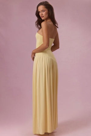 Jersey Strapless Gown in Butter