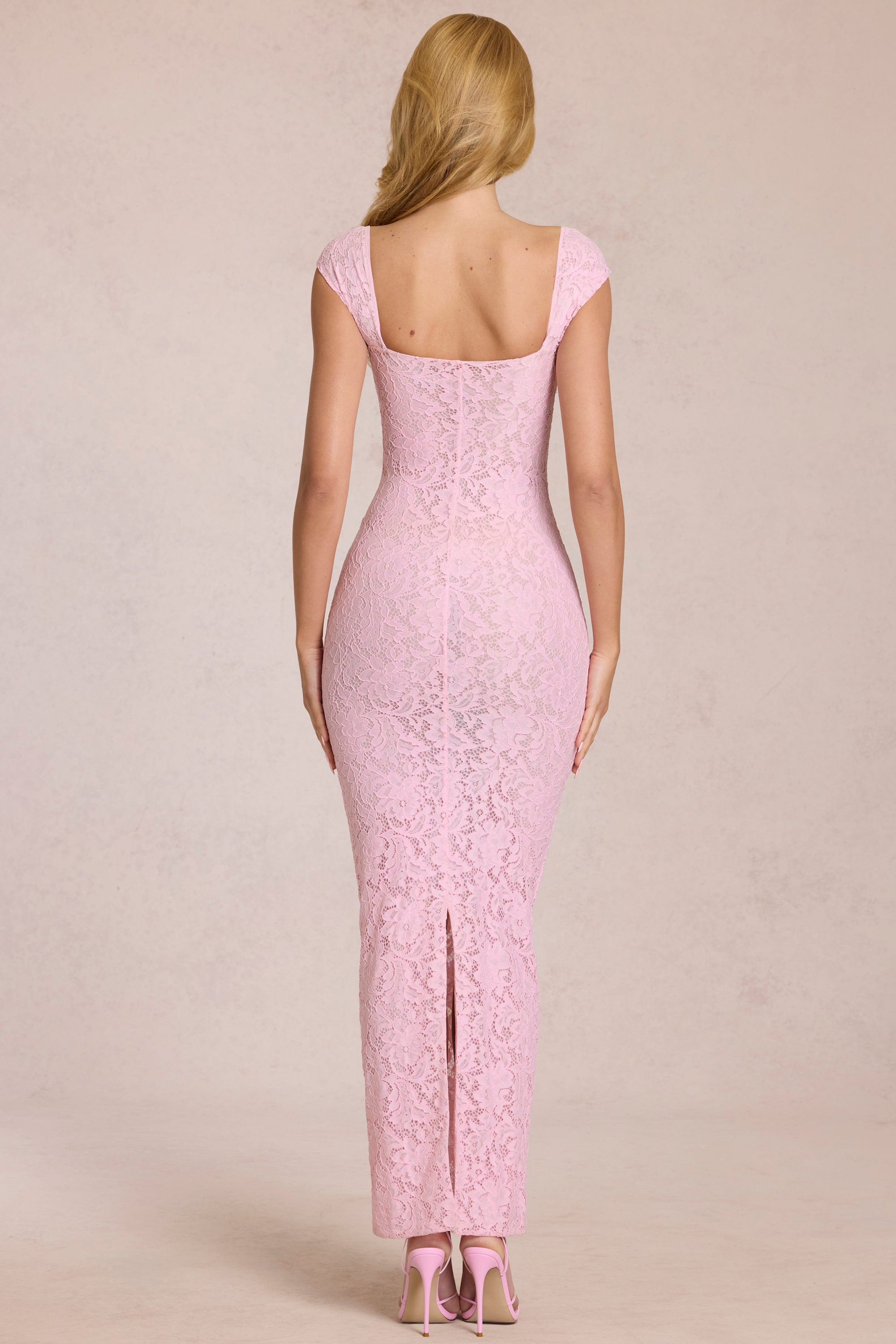 Elisa Sweetheart-Neck Maxi Dress in Blossom Pink | Oh Polly – Oh