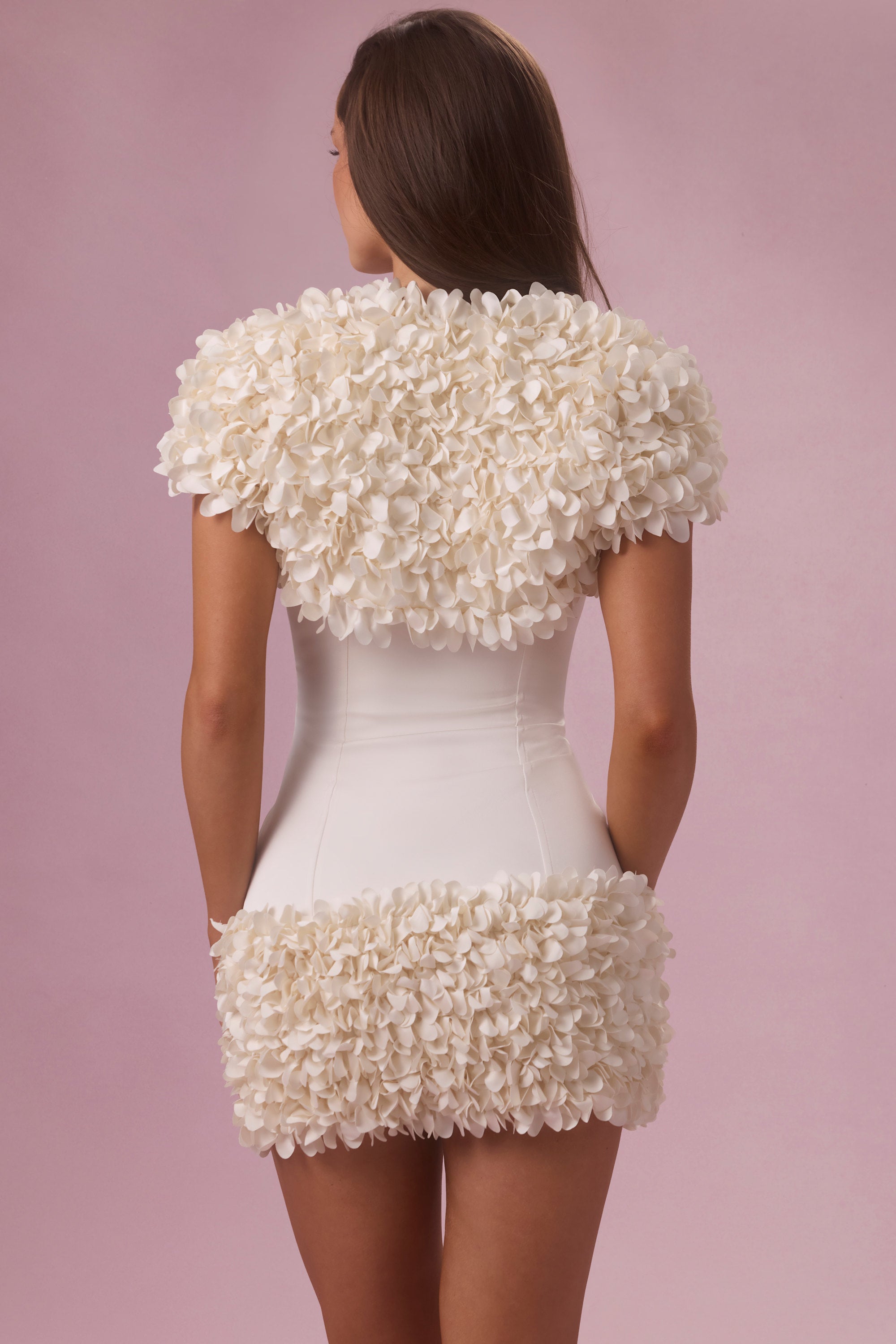 Cropped Bolero in Pearl - XS/S