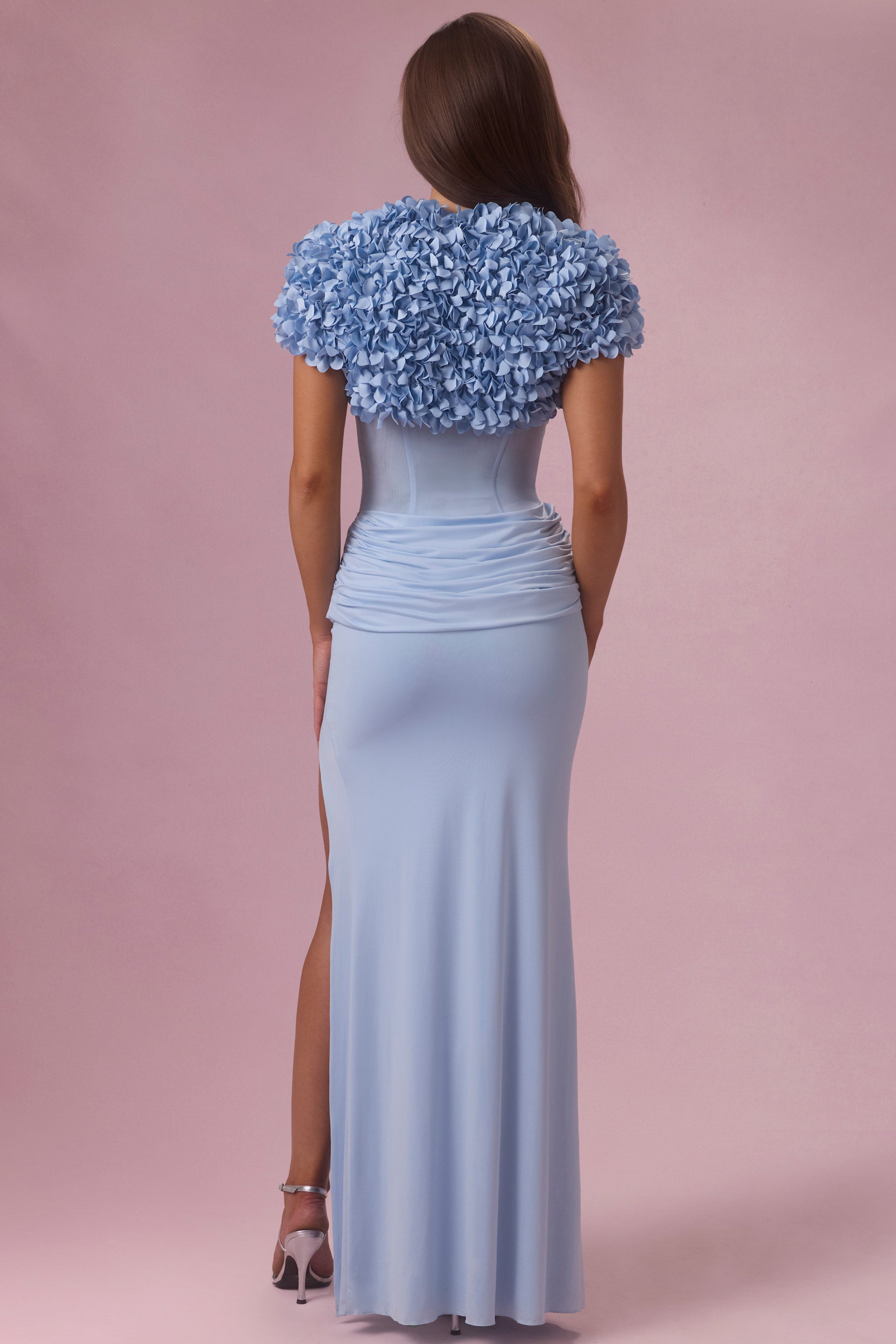 Primara Embellished Corset Gown in Powder Blue