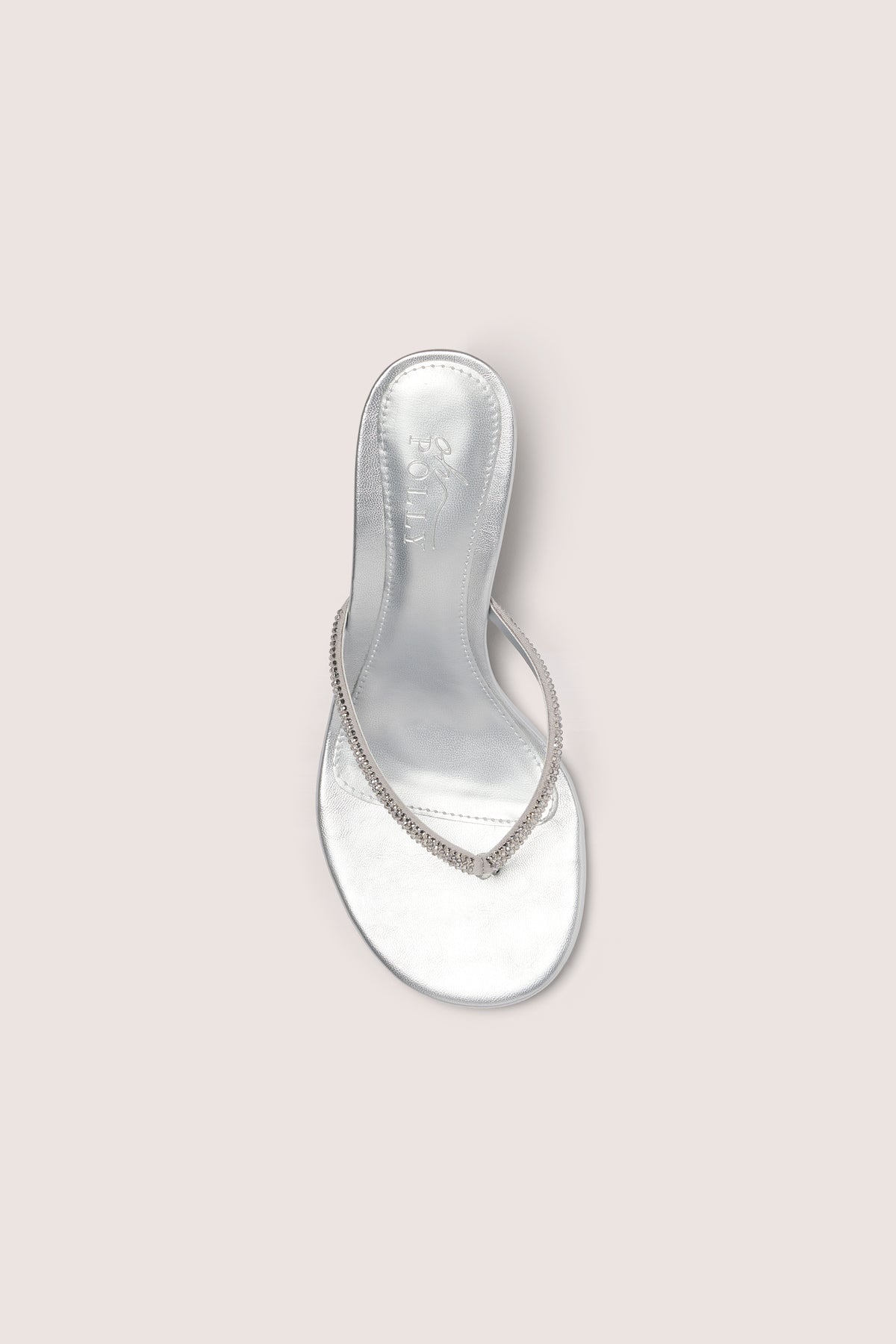 Heeled Sandal  in Silver