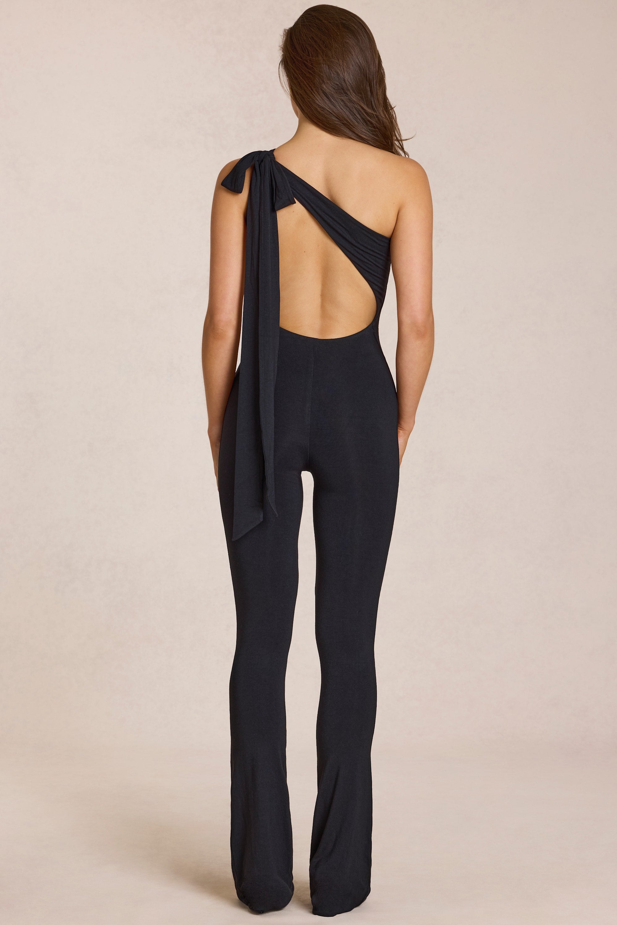 Modal One-Shoulder Jumpsuit in Black