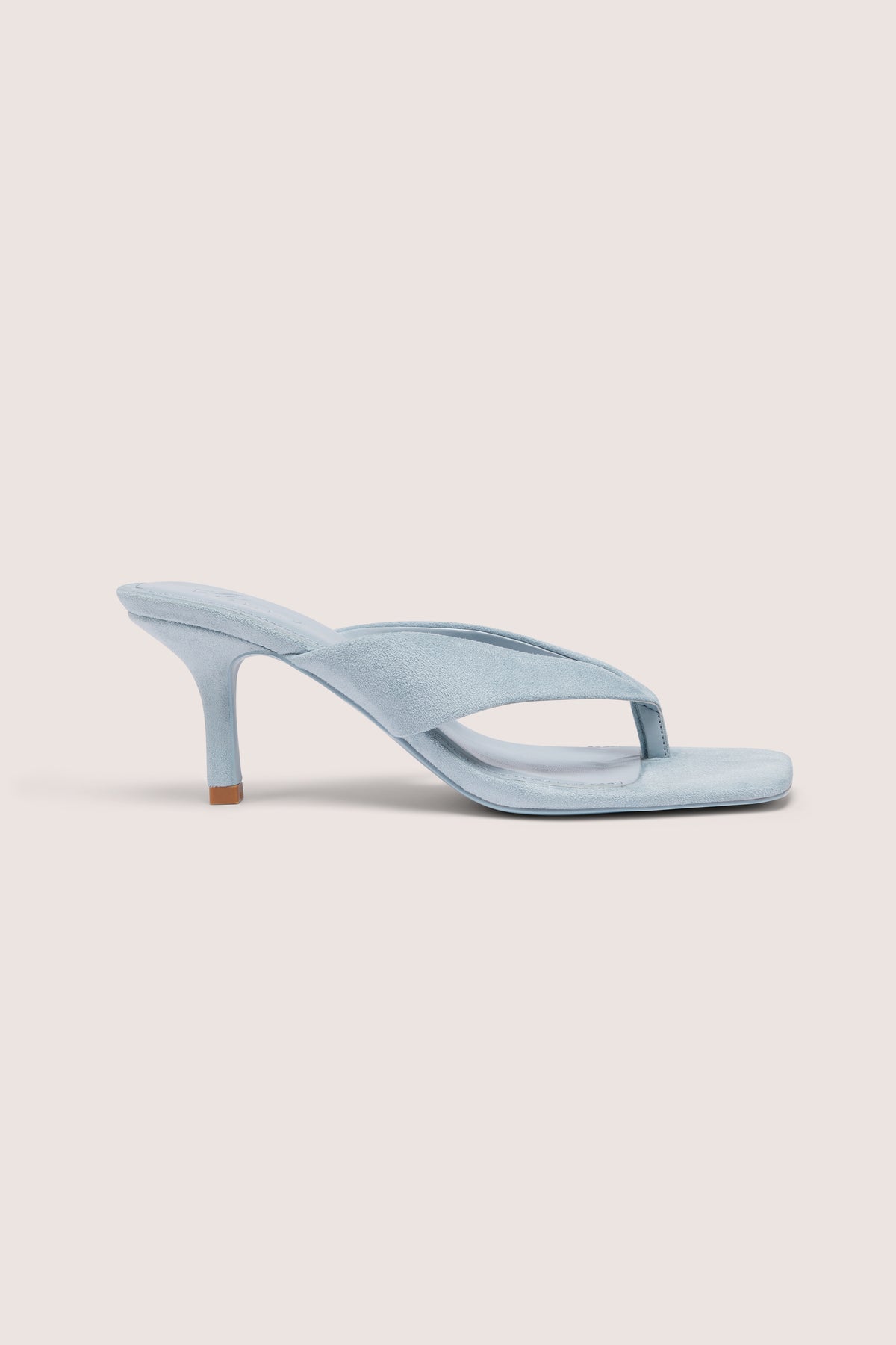 Heeled Thong Sandals  in Arctic Blue
