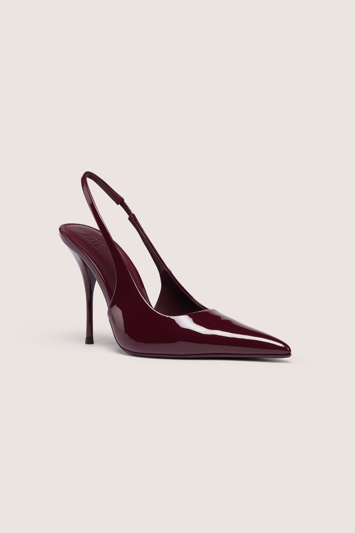 Sling-Back Heels in Maroon Red