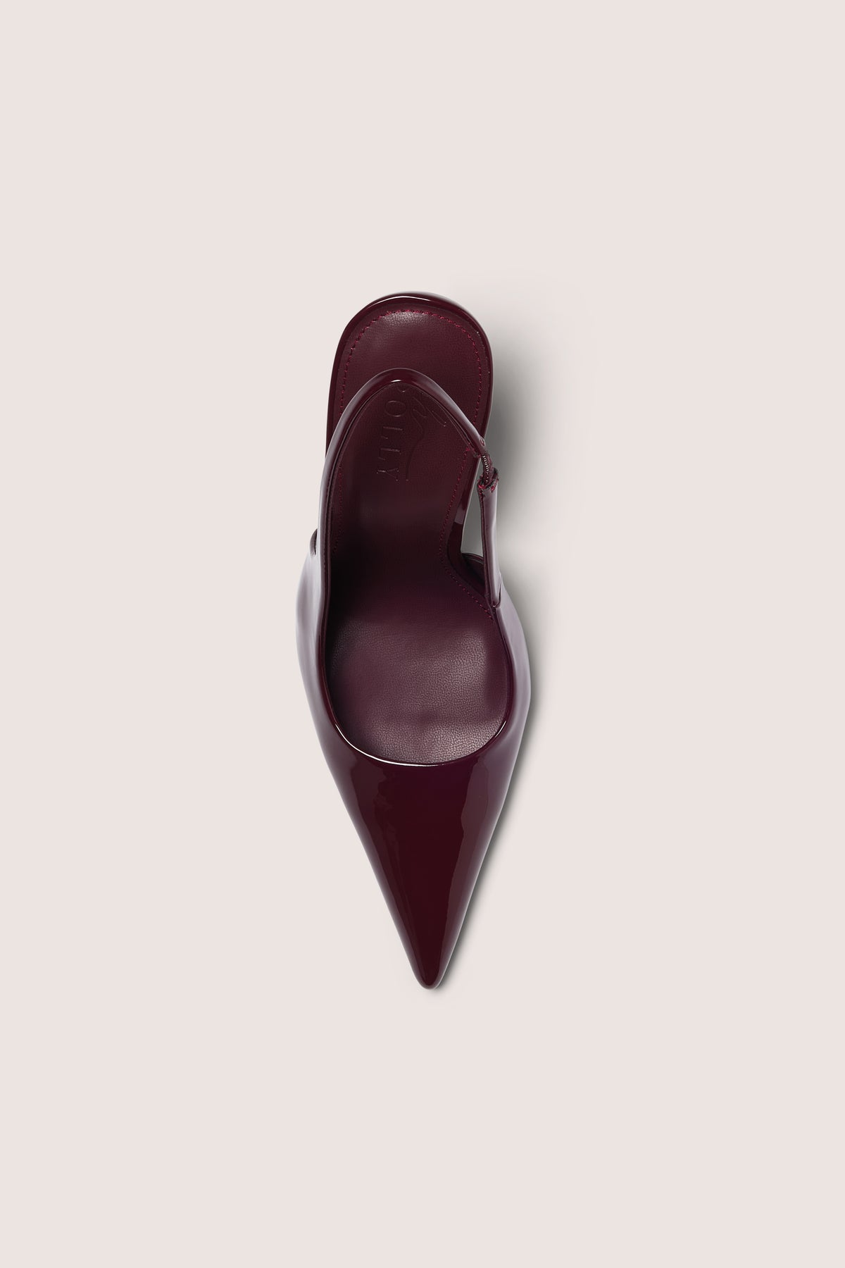 Sling-Back Heels in Maroon Red