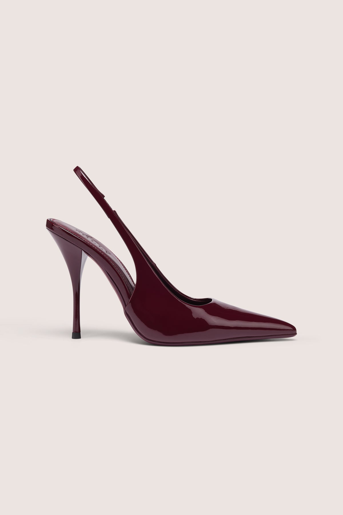 Sling-Back Heels in Maroon Red