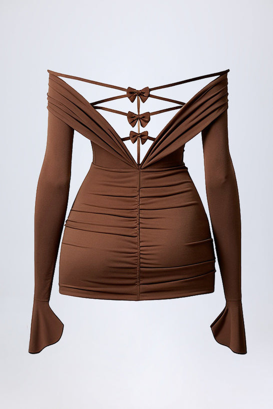 Mini Dress in Chocolate Brown