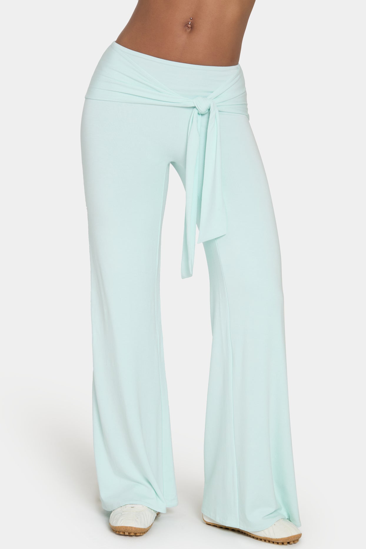 ButterCloud™ Tie-Waist Wide-Leg Trousers in Peppermint - 5