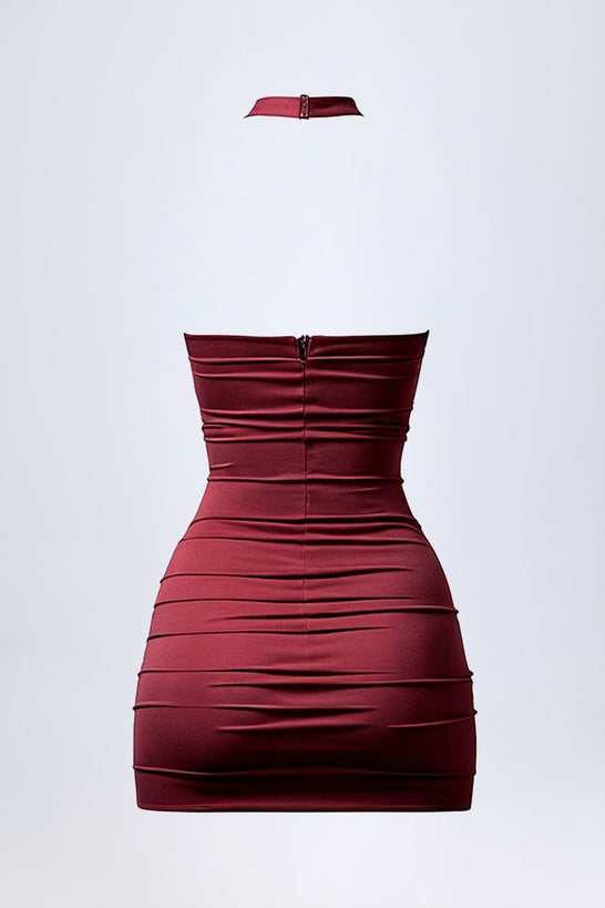 Mini Dress in Wine Red