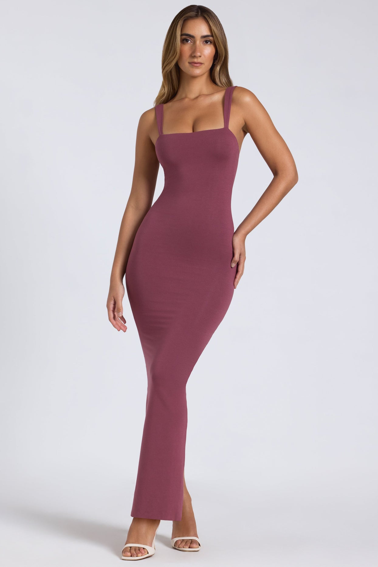Modal Square-Neck Low Back Maxi Dress in Plum - XXL | Oh Polly Modal Square-Neck Low Back Maxi Dress in Plum - XXL | Oh Polly