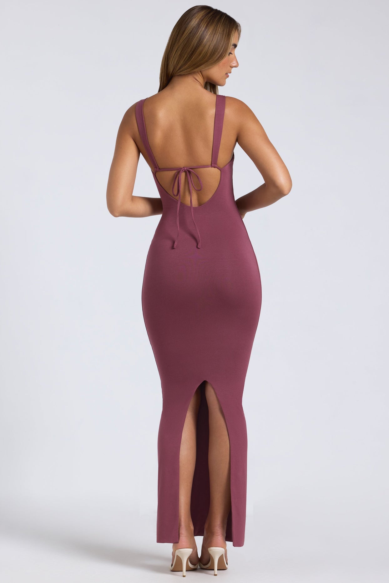 Modal Square-Neck Low Back Maxi Dress in Plum - XXL | Oh Polly Modal Square-Neck Low Back Maxi Dress in Plum - XXL | Oh Polly