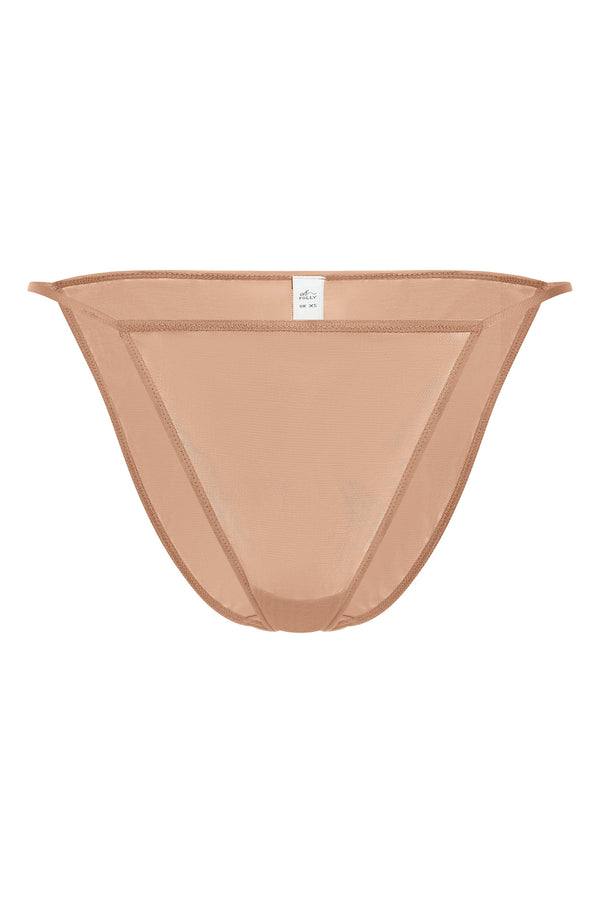 Soft Mesh String Bikini in Warm Peach - 2