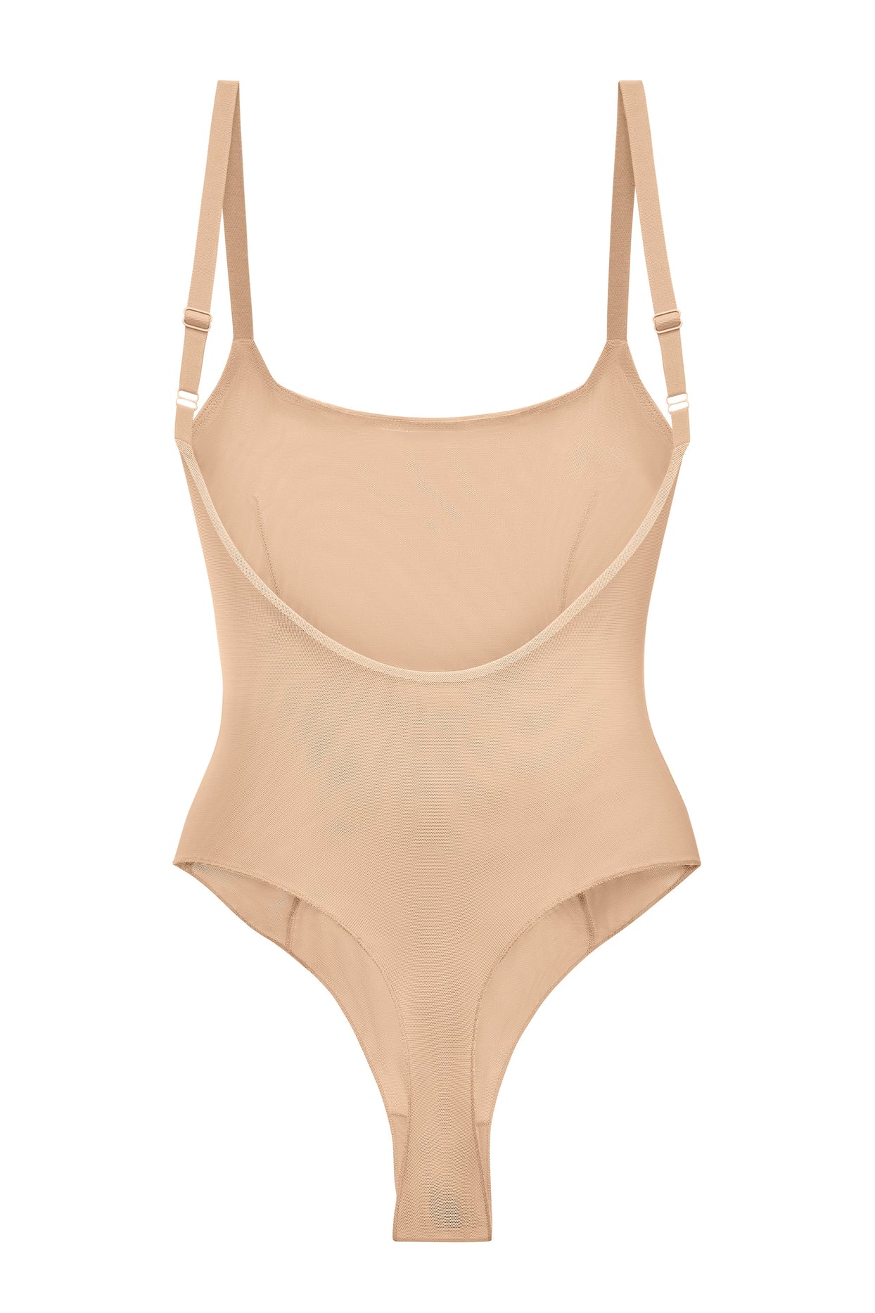 Body de malla suave en beige