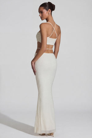 Embellished Cross Back Crop Top in White - 12 | Oh Polly Embellished Cross Back Crop Top in White - 12 | Oh Polly