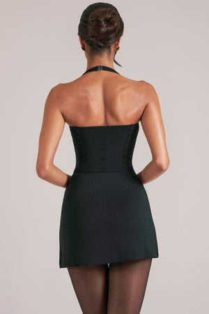 Tula Mid Rise Bodycon Mini Skirt with Split in Black | Oh Polly 2 Tula Mid Rise Bodycon Mini Skirt with Split in Black | Oh Polly 2