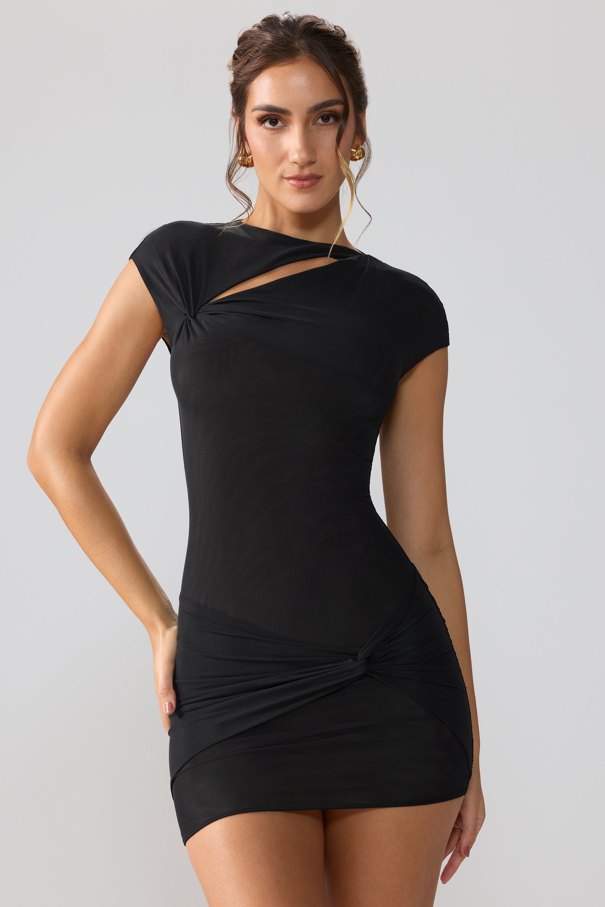 Cut-out bodycon dress - Black - Ladies | H&M IN