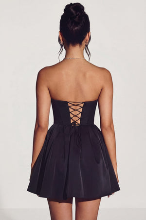Corset Tulle Mini Dress in Jet Black - 6 / Long | Oh Polly Corset Tulle Mini Dress in Jet Black - 6 / Long | Oh Polly