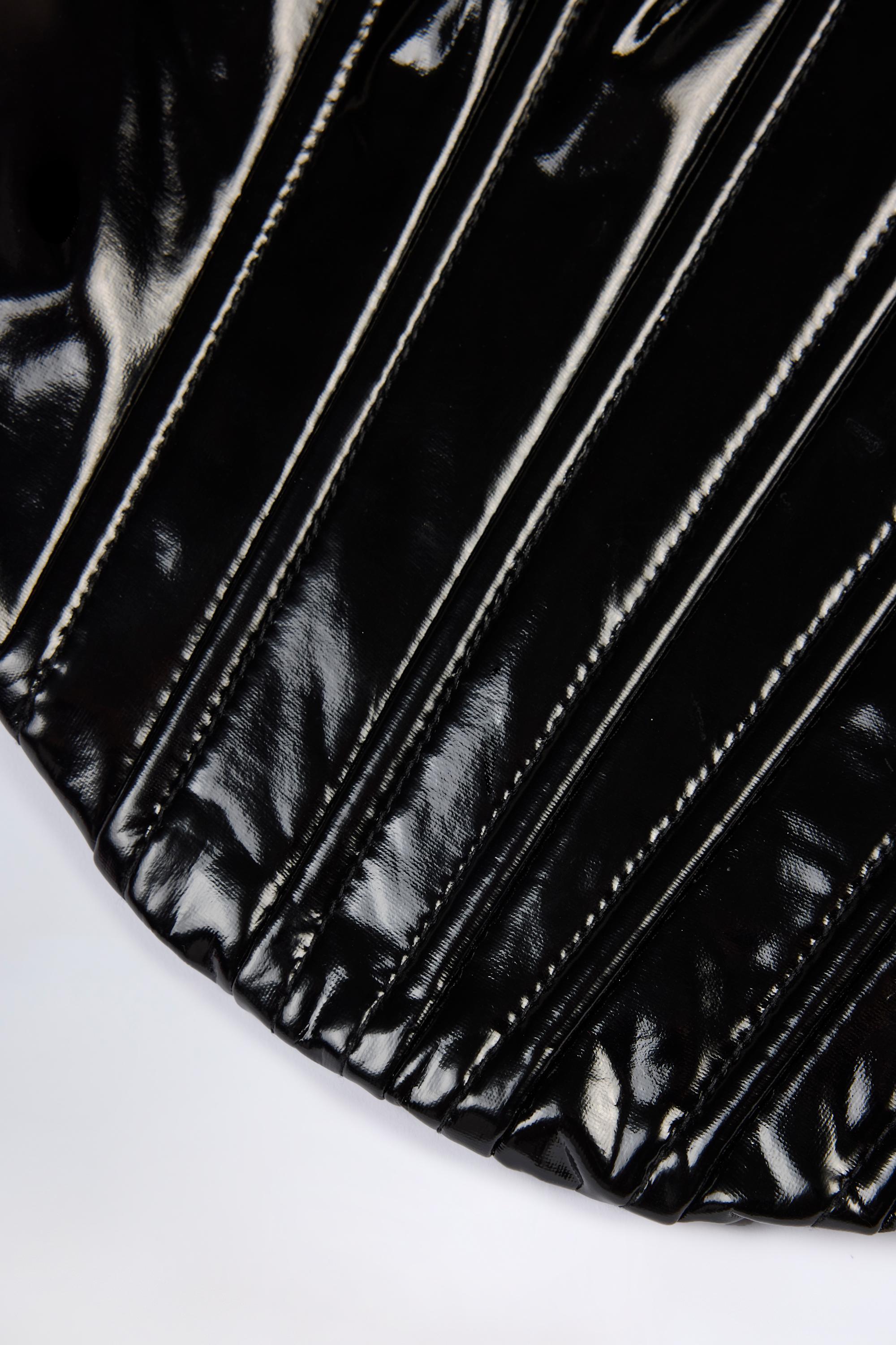 Lamiya Push Up Vinyl Corset in Black | Oh Polly – Oh Polly US