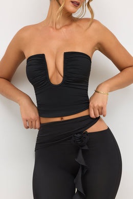 LNA Holly Strapless Top in Black
