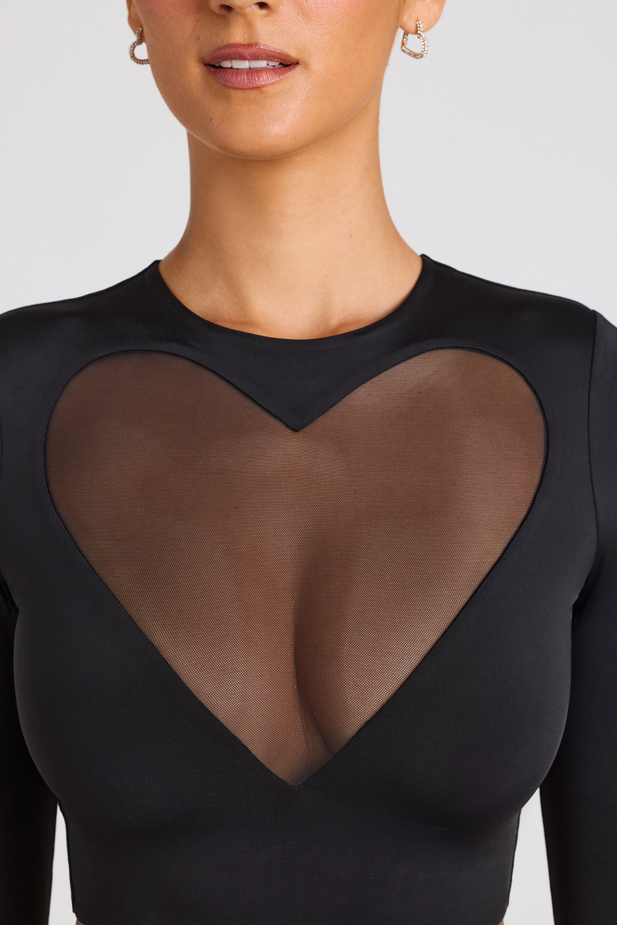 low cut sheer tops