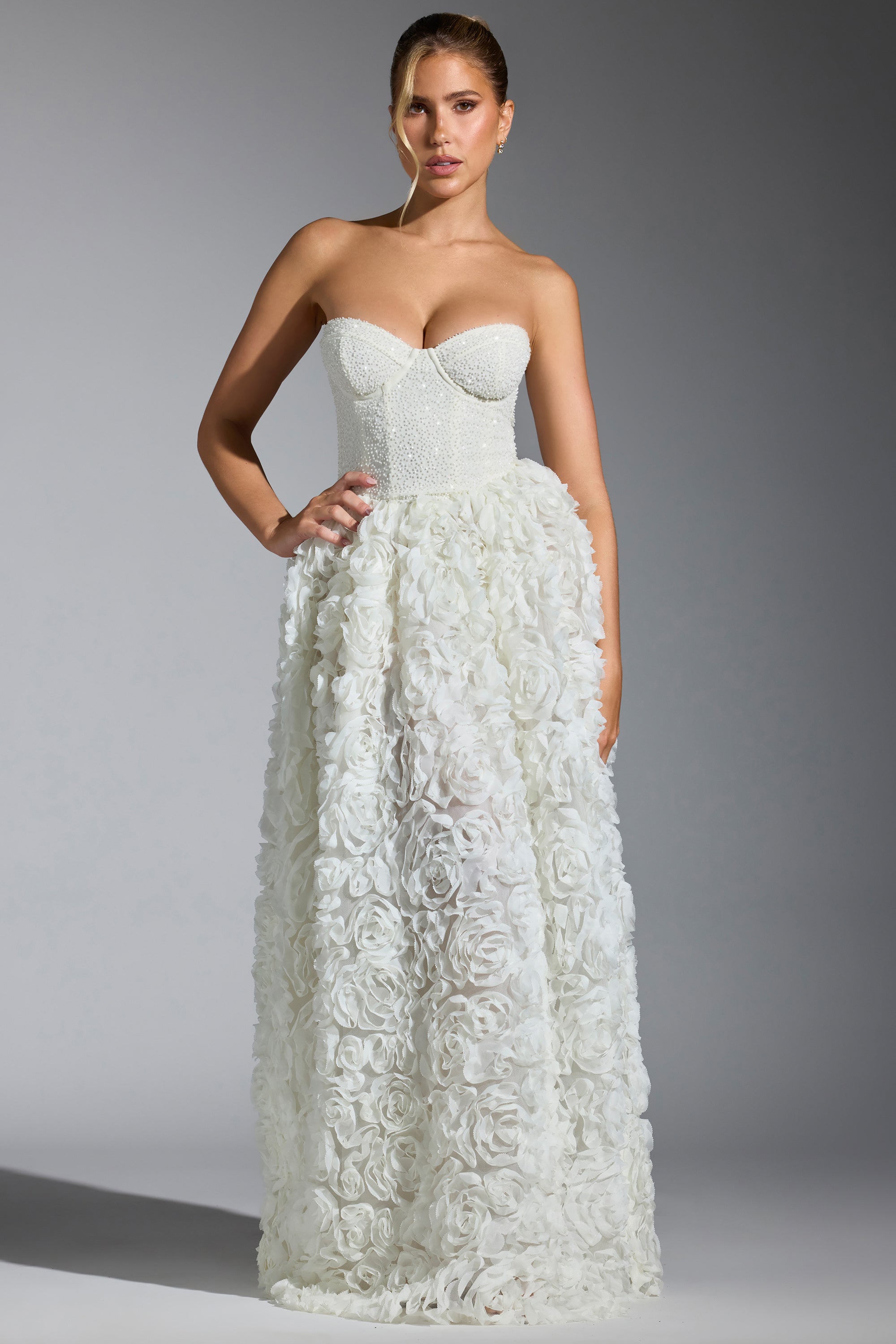 White Lace Corset Dress