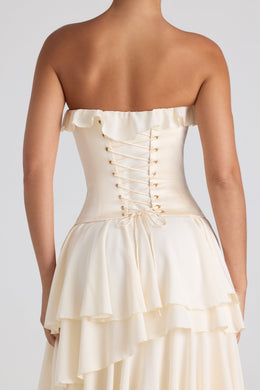 Tiered Corset Gown in Ivory