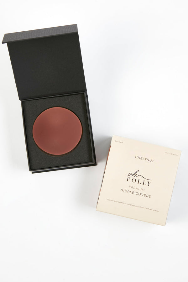 Reusable Silicone Nipple Covers in Chestnut - 1