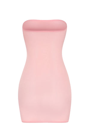 Soft Mesh Mini Slip Dress in Pink