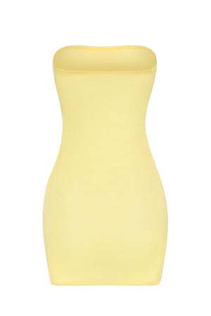 Soft Mesh Mini Slip Dress in Yellow