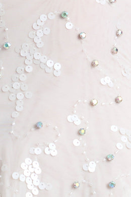 Embellished Multi-Strap Mini Dress in Ivory