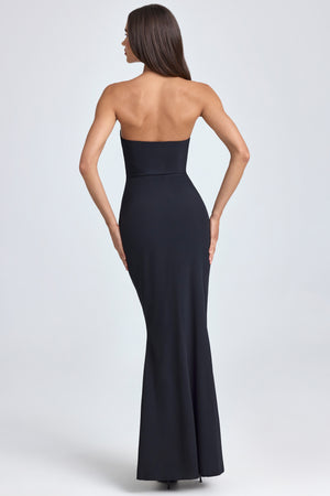 Bandeau Ruffle-Trim Corset Gown in Black - 10 | Oh Polly Bandeau Ruffle-Trim Corset Gown in Black - 10 | Oh Polly