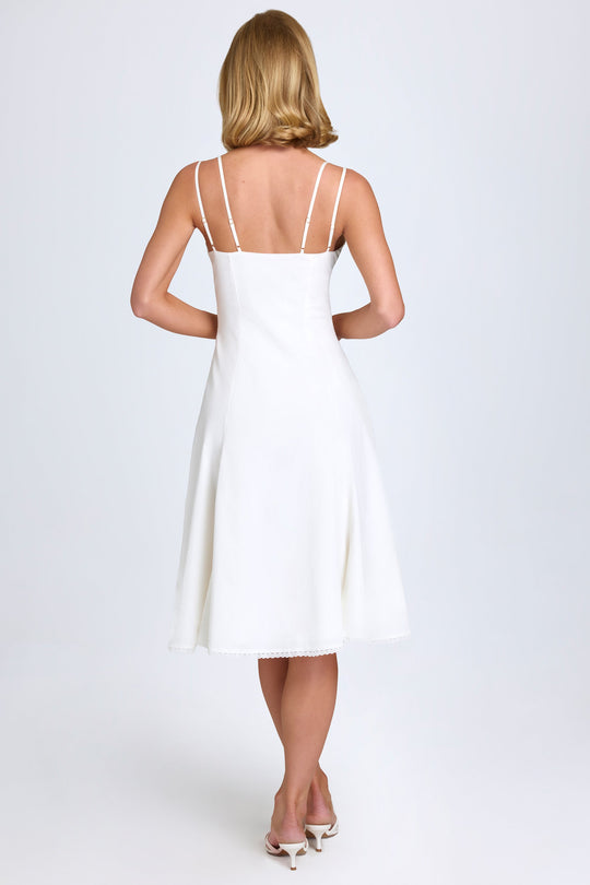 Trophy Midi Dress-White