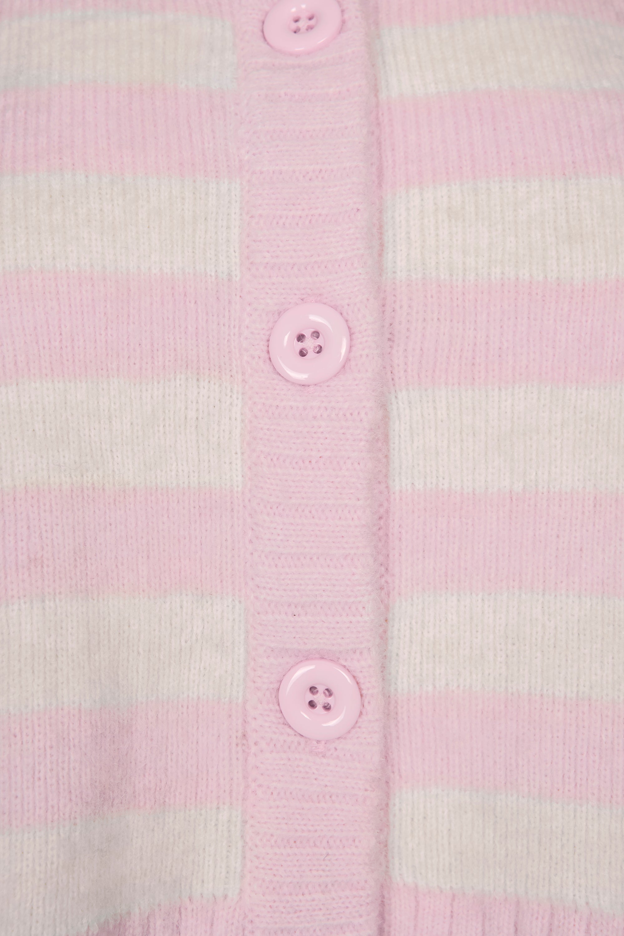 Soft Knit Stripe Cropped Cardigan in Pink Stripe