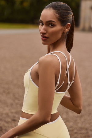 Soft Active Layered Tank Top in Soft Yellow