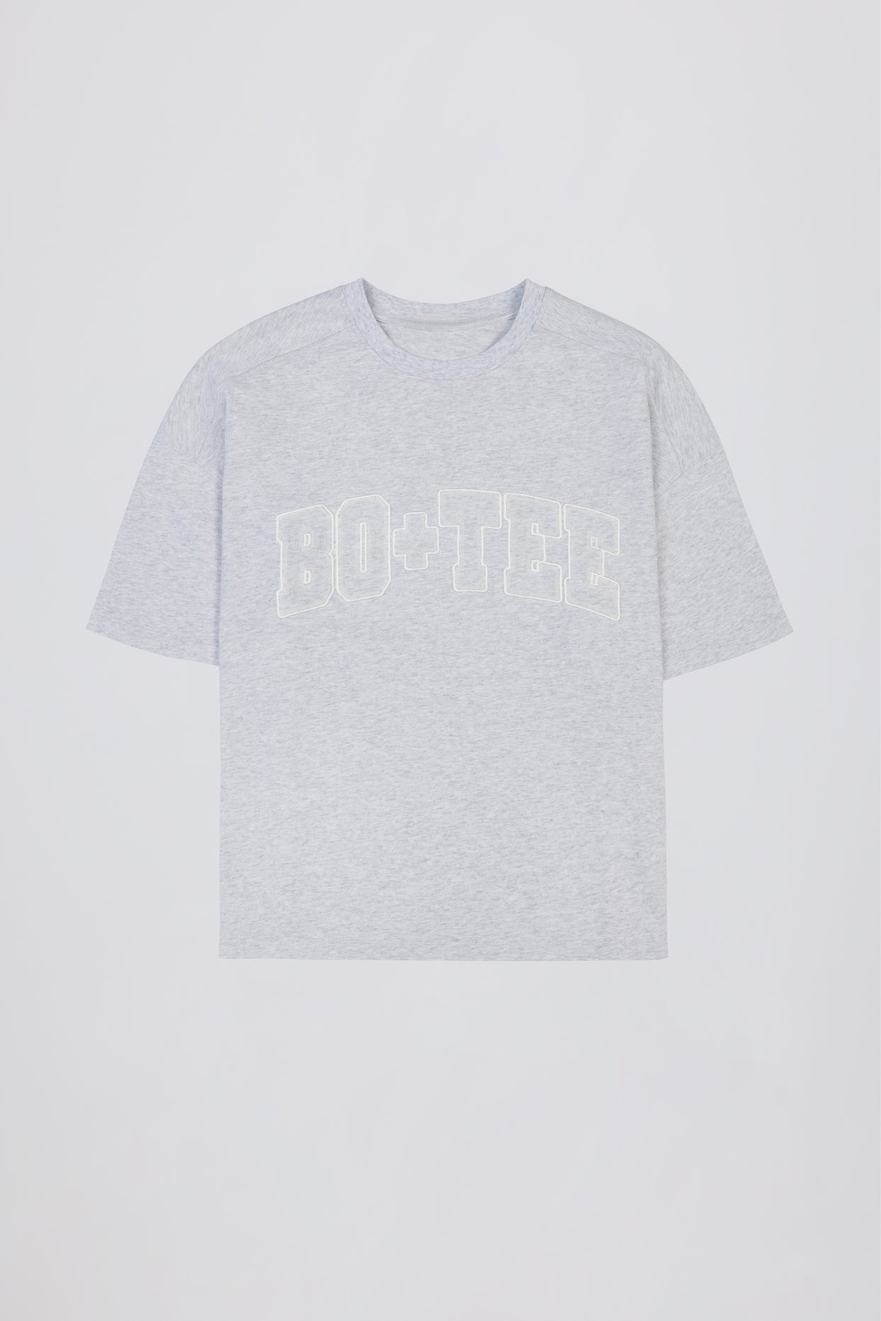 Oversized Cotton-Jersey T-Shirt in Grey Marl - 4