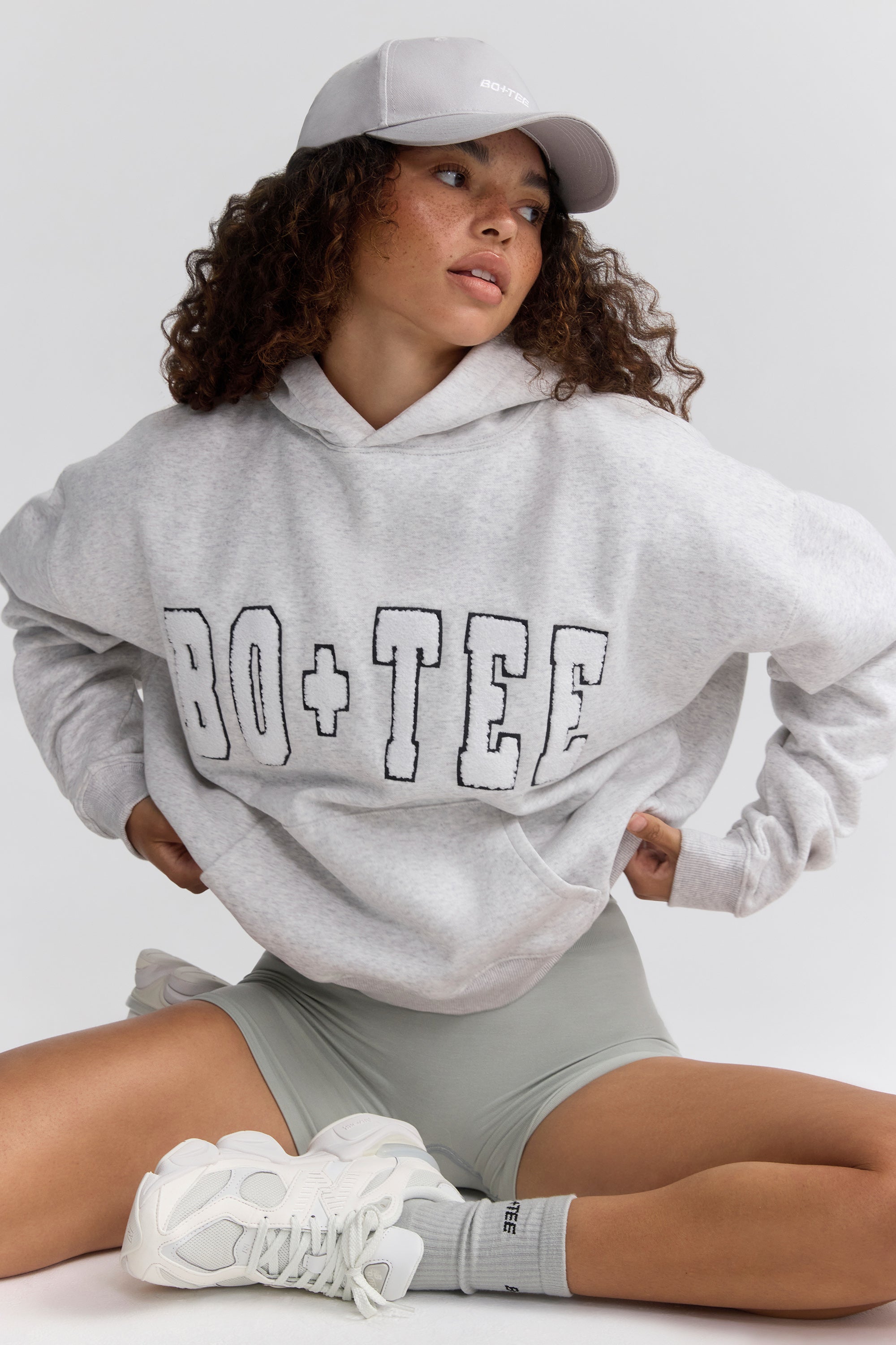 Moletom Oversized em Cinza Heather