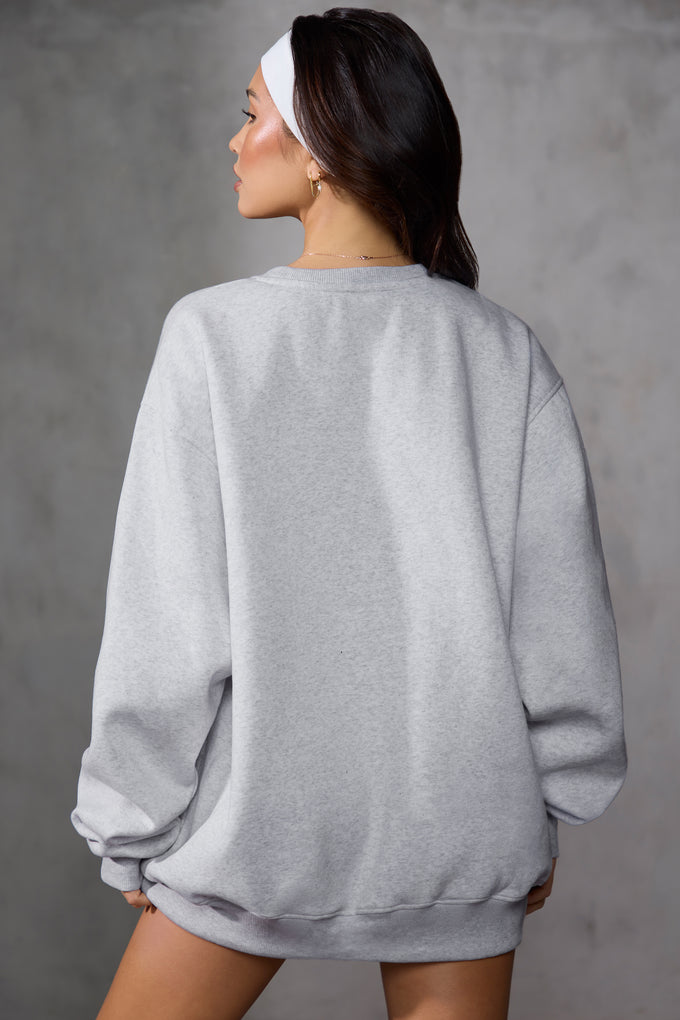 Oversized Sweatshirt in Grey Marl