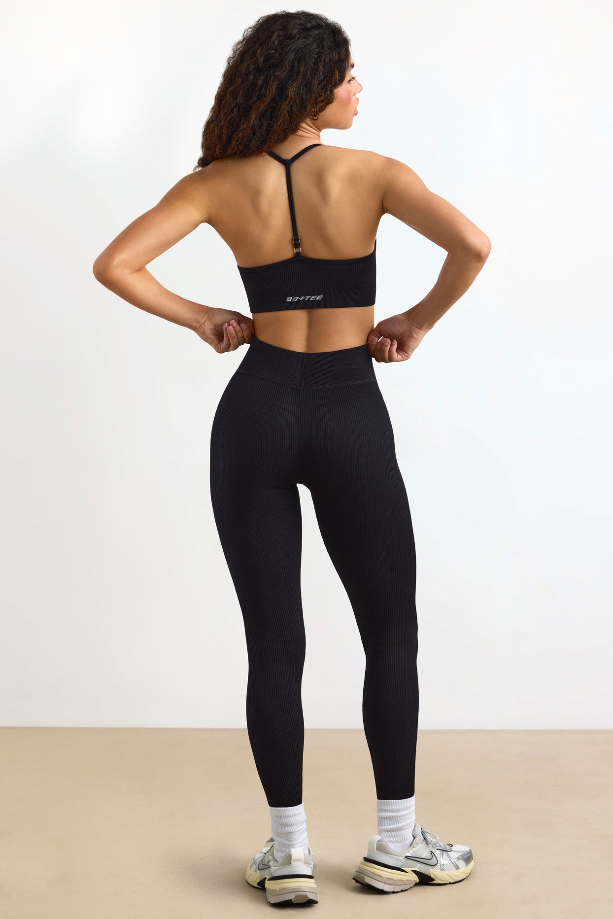 Leggings de cintura alta Petite FlexiRib em preto