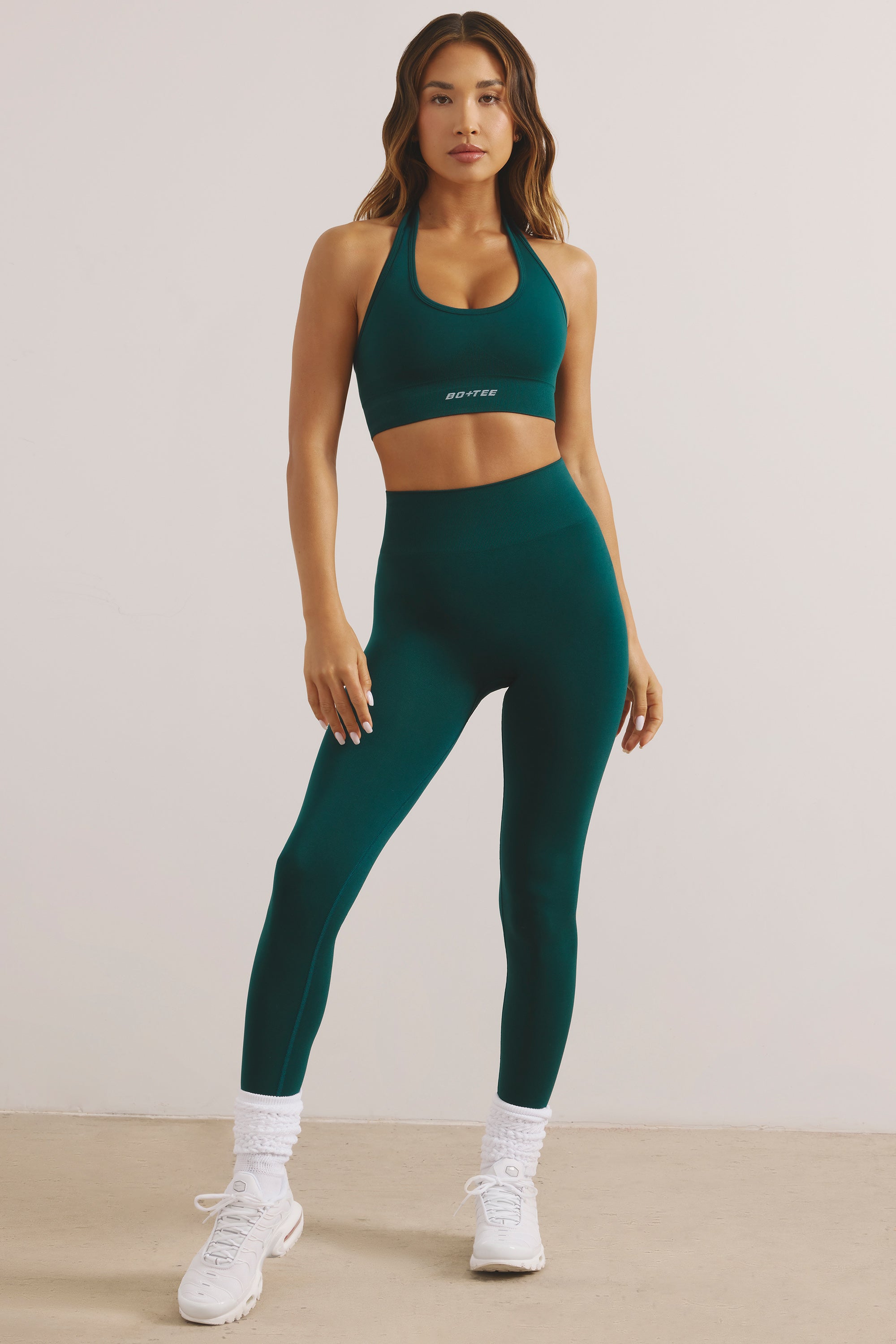 Leggings de cintura alta Define Luxe en verde jade