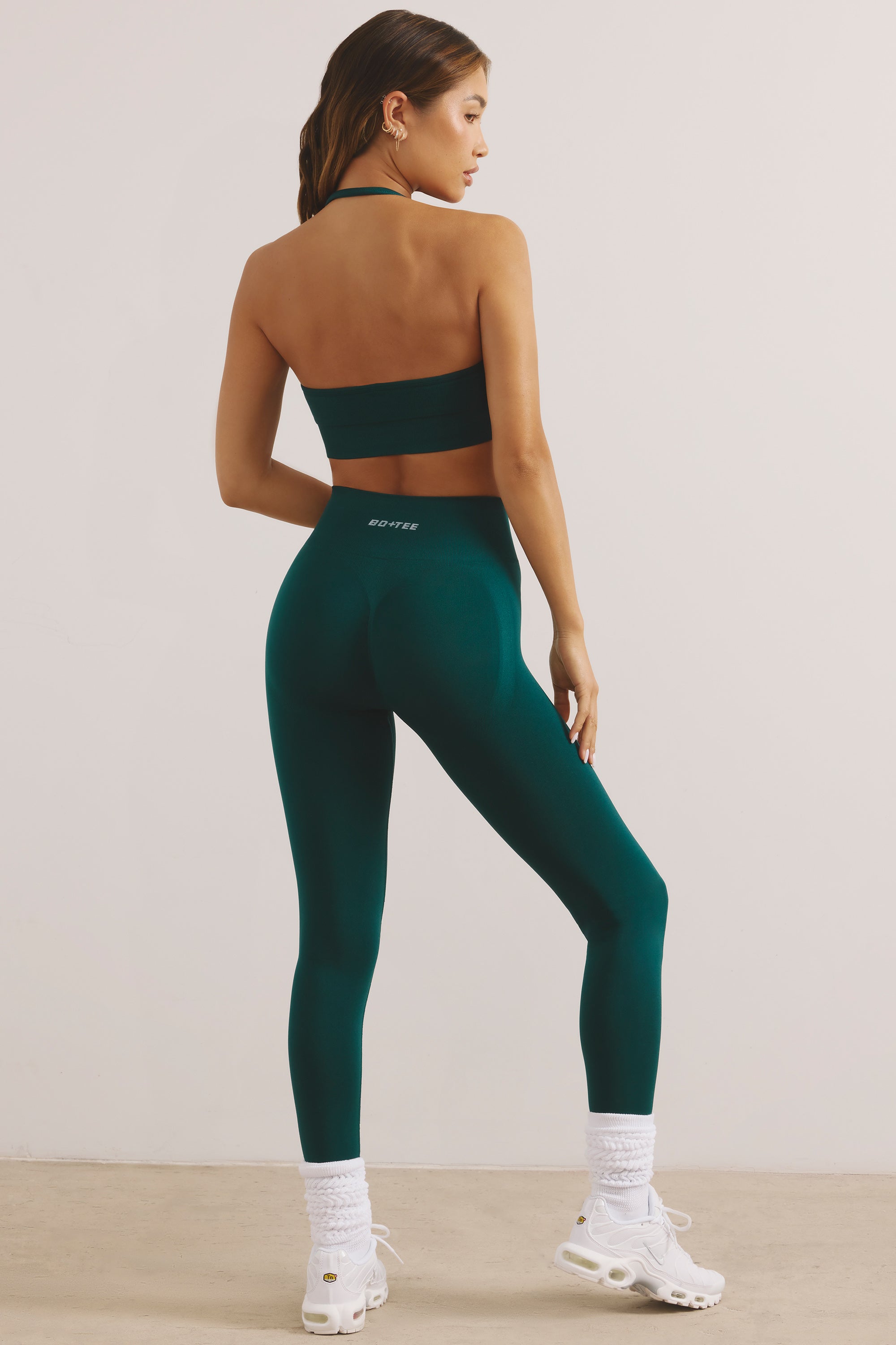 Leggings de cintura alta Define Luxe en verde jade