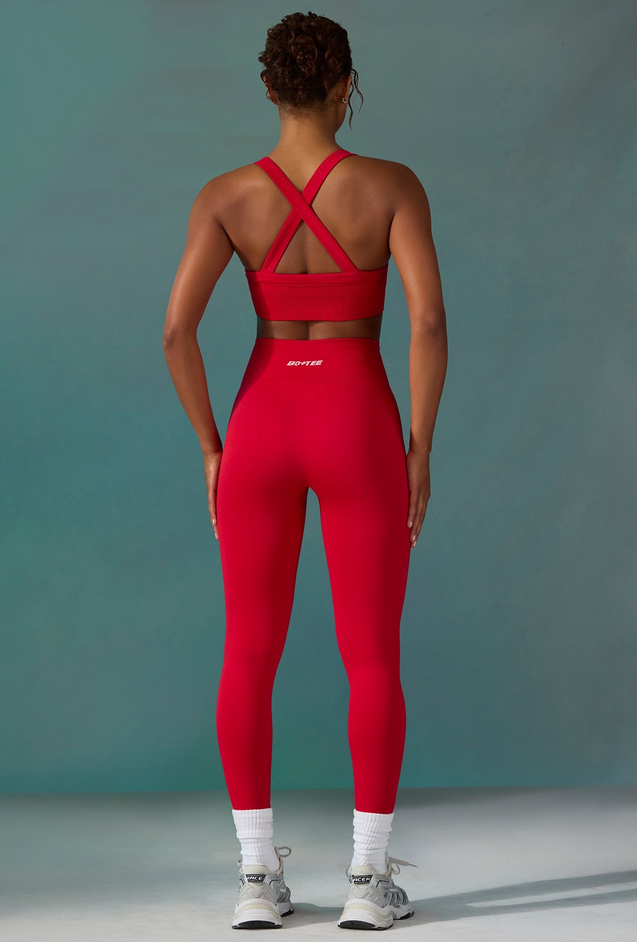 Leggings sin costuras Super Sculpt en rojo tango