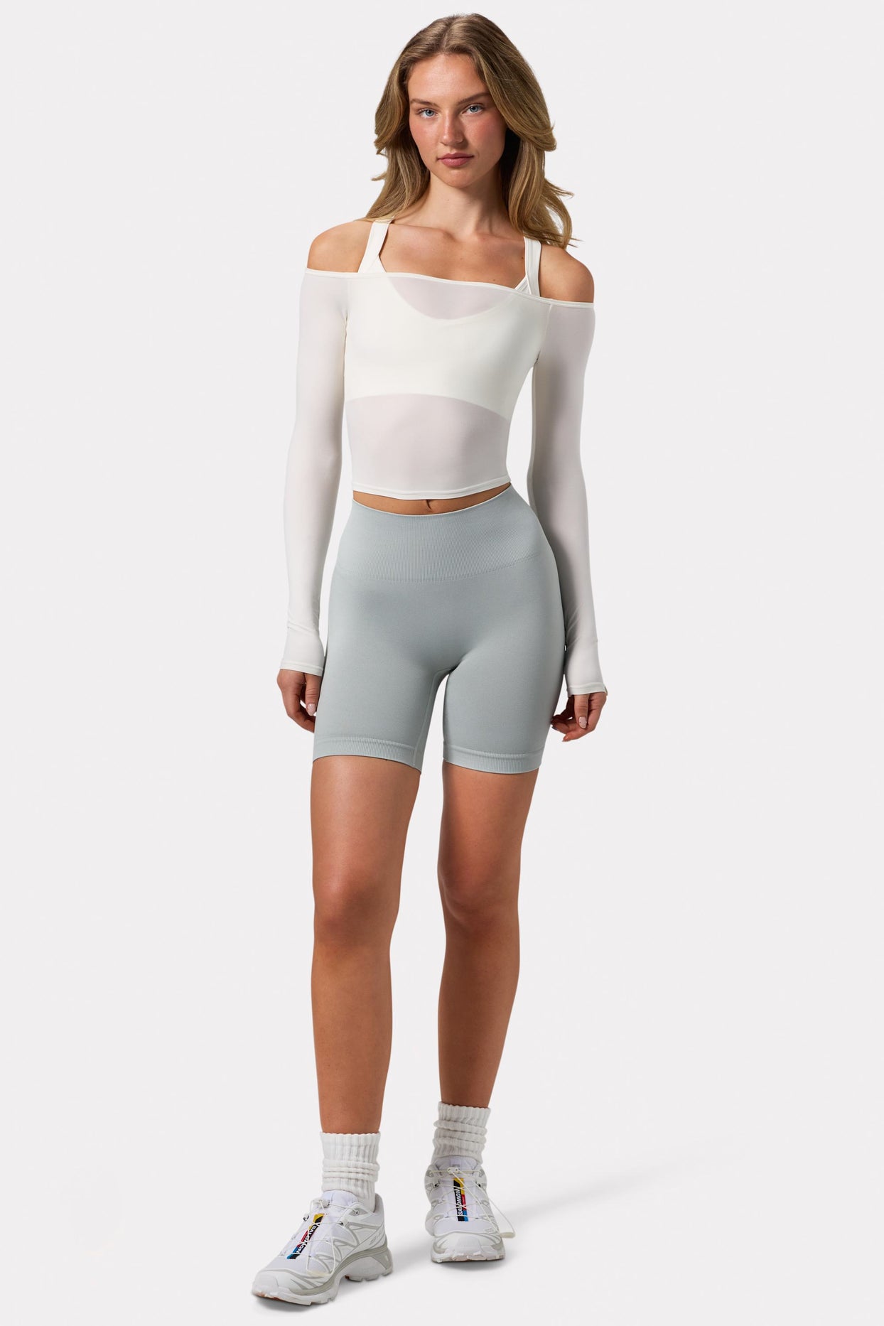 Super Sculpt Seamless Biker Shorts in Grey - 1