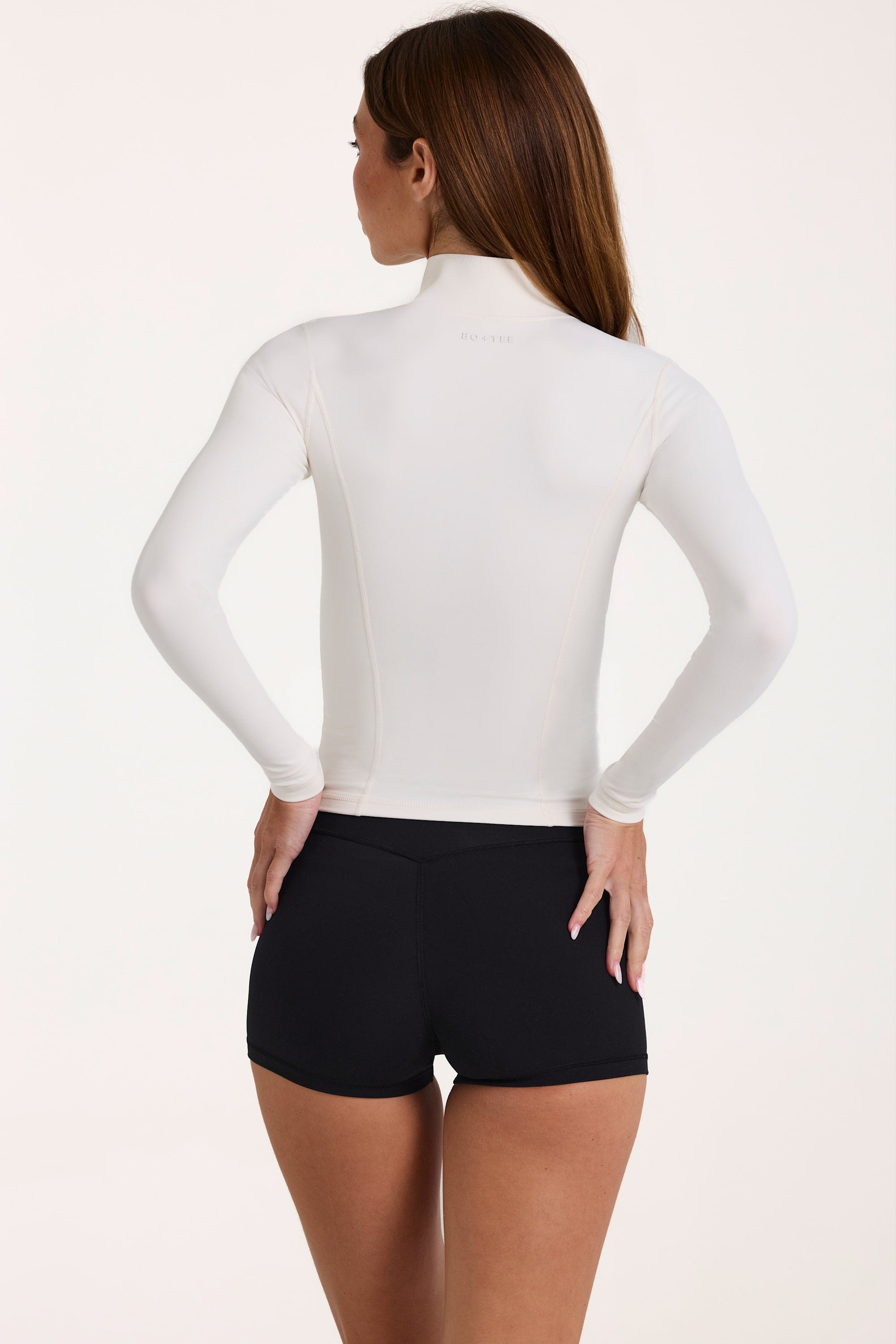 Soft Active Zip-Up Jacket in Coconut