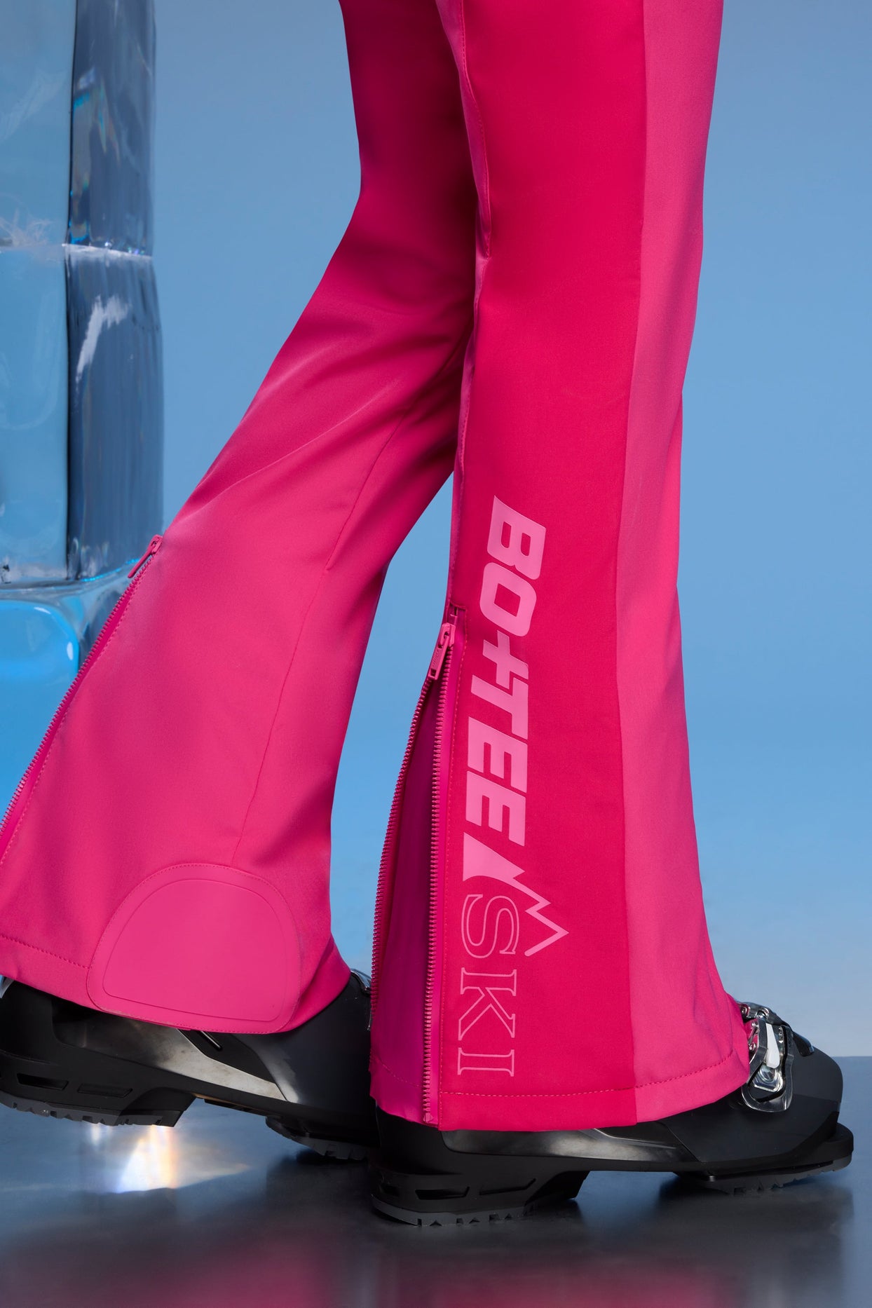 Traje de esquí con forro polar en rosa fucsia