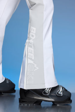 Petite Fleece Lined Ski Suit in White