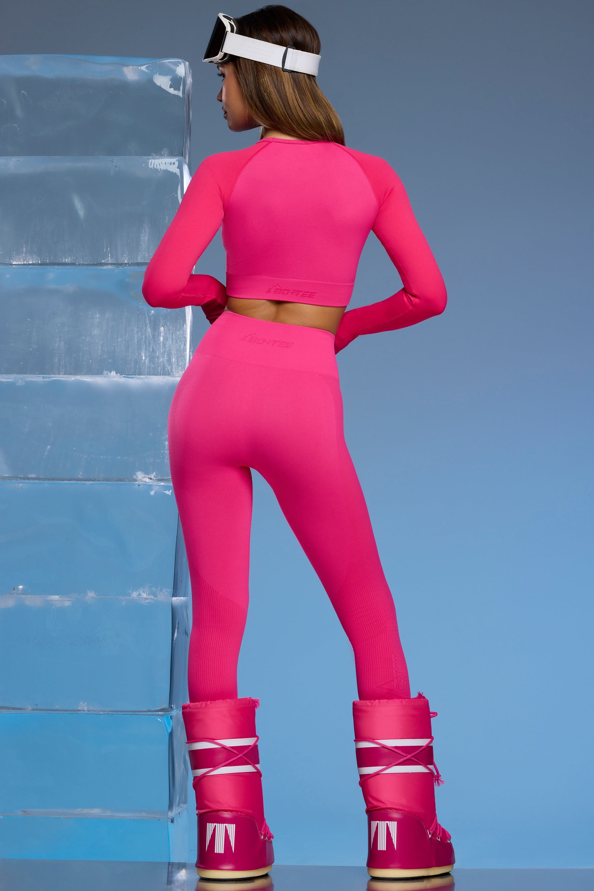 Leggings de camada base Super Sculpt em rosa fúcsia