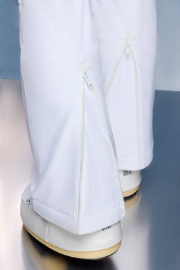 Petite Fleece Lined Ski Pants in White